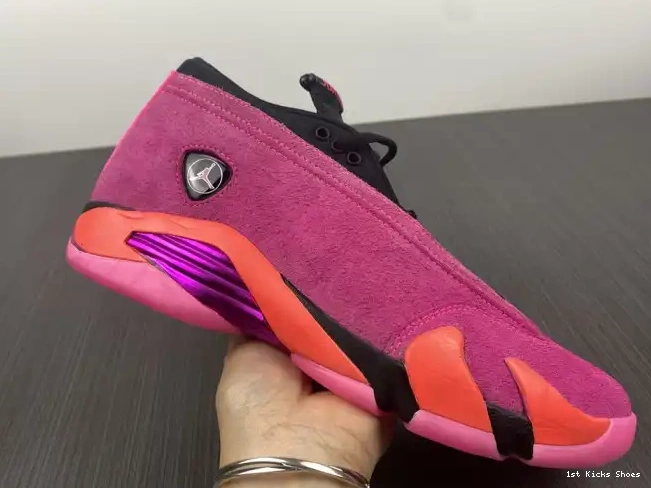 1st Kicks Shoes Pink DH4121-600 (W) Retro Shocking 14 Jordan Low 0514